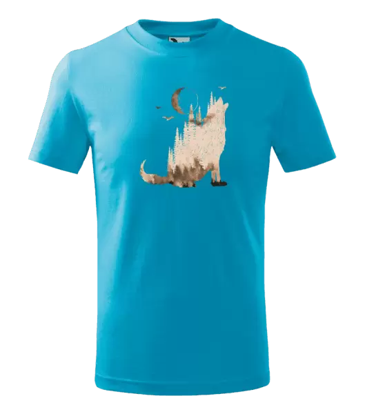 Dětské tričko Vlk v mlze