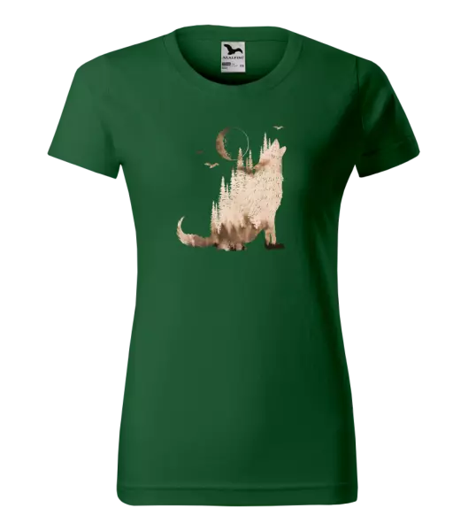 Dámské tričko Vlk v mlze