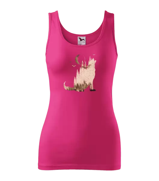 Dámské tílko Vlk v mlze