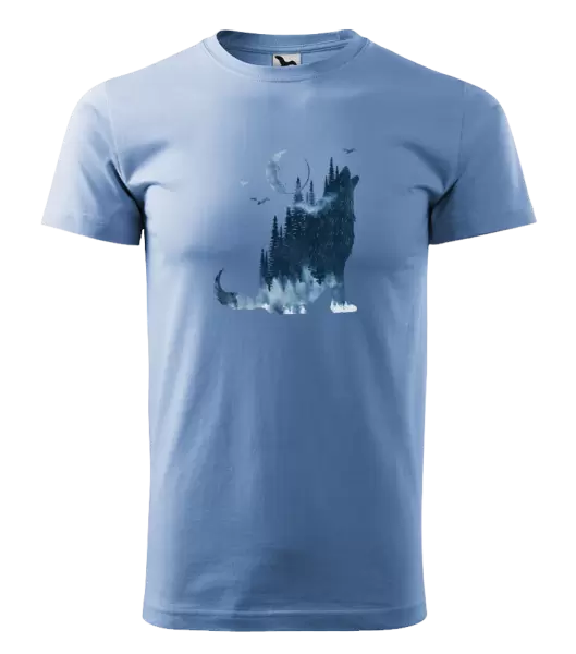 Pánské tričko Vlk v mlze
