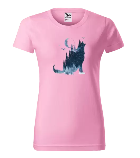 Dámské tričko Vlk v mlze