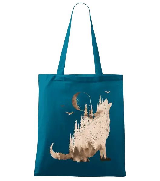 Látková taška Vlk v mlze