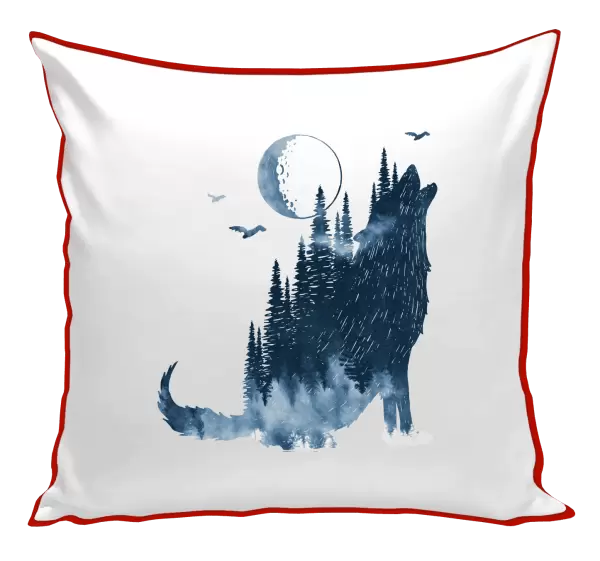 Polštář Vlk v mlze