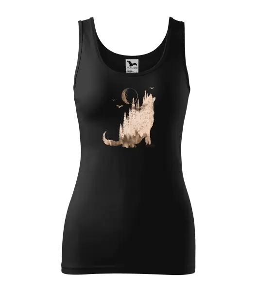 Dámské tílko Vlk v mlze