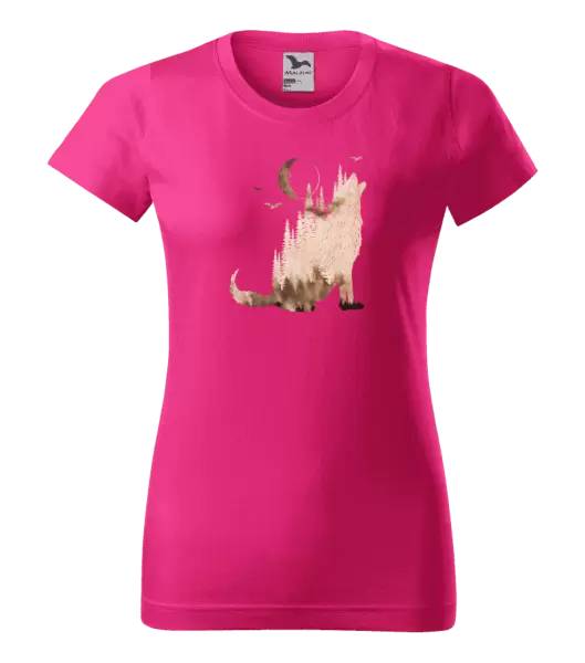 Dámske tričko Vlk v mlhe