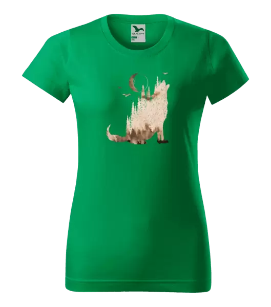 Dámské tričko Vlk v mlze