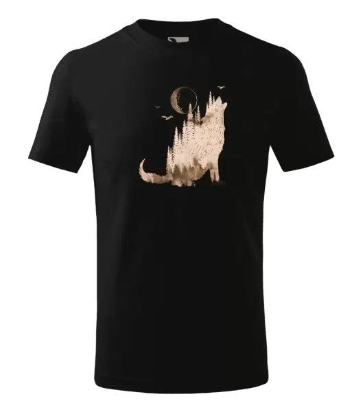 Dětské tričko Vlk v mlze