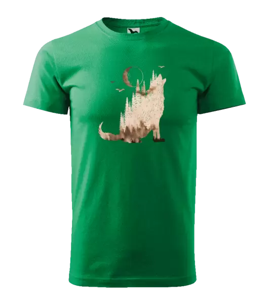 Pánske tričko Vlk v mlhe