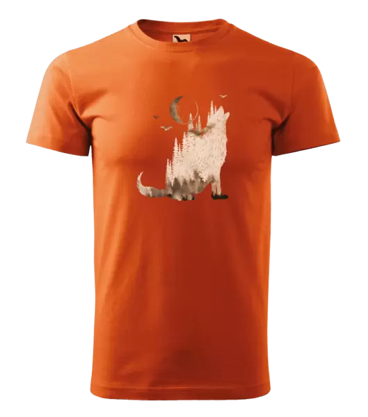 Pánské tričko Vlk v mlze