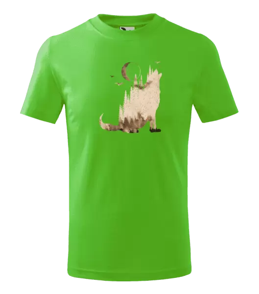 Dětské tričko Vlk v mlze