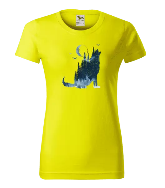 Dámské tričko Vlk v mlze