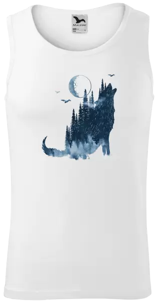 Pánske tielko Vlk v mlhe