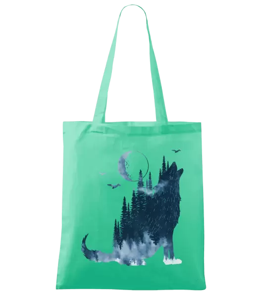 Látková taška Vlk v mlze