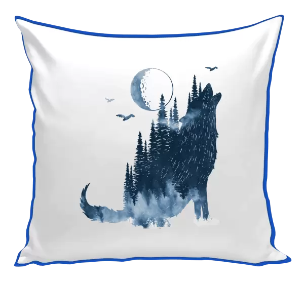 Polštář Vlk v mlze