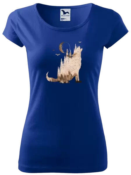 Dámské tričko Vlk v mlze