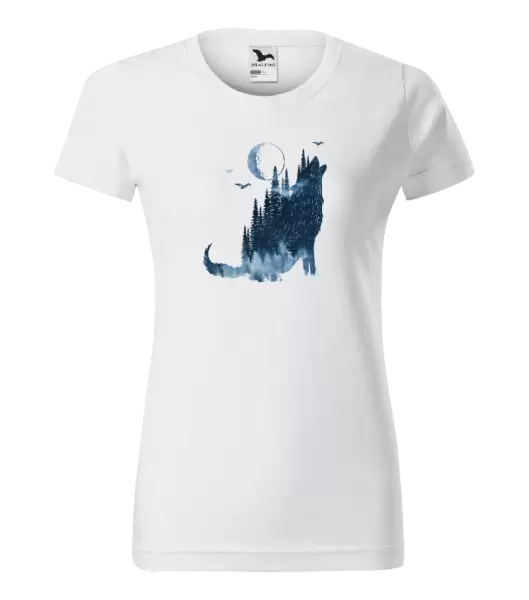 Dámské tričko Vlk v mlze