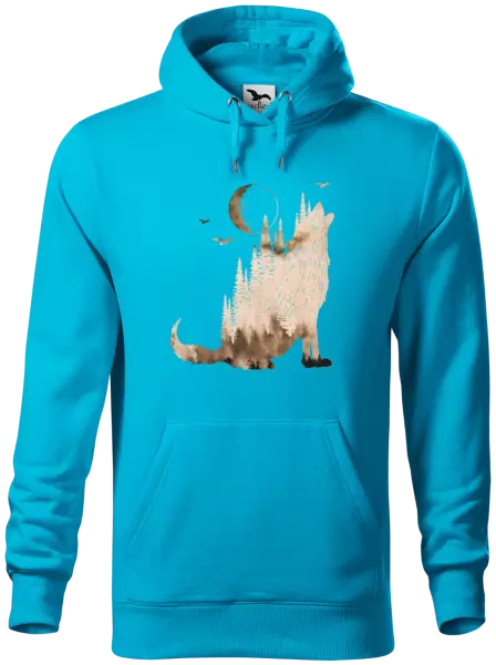 Pánska mikina Vlk v mlhe