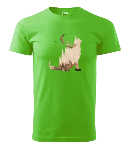 Pánské tričko Vlk v mlze