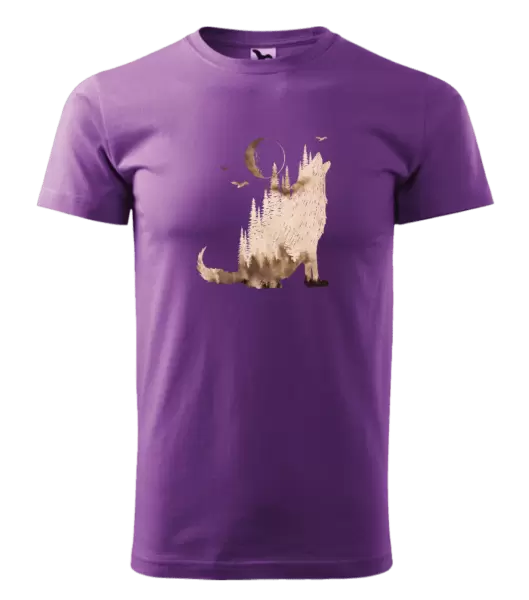 Pánské tričko Vlk v mlze