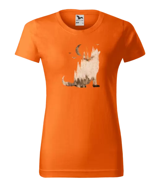 Dámské tričko Vlk v mlze