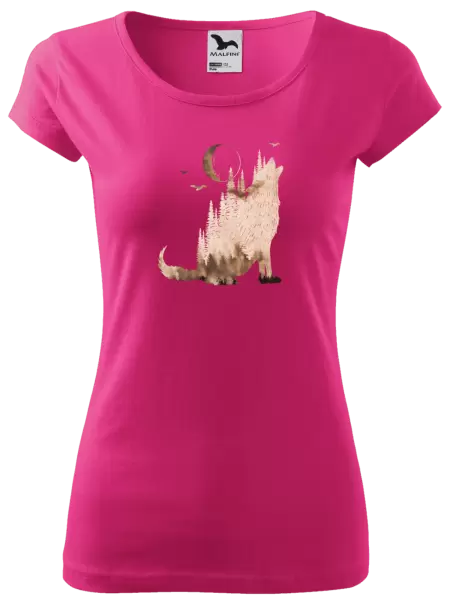 Dámské tričko Vlk v mlze