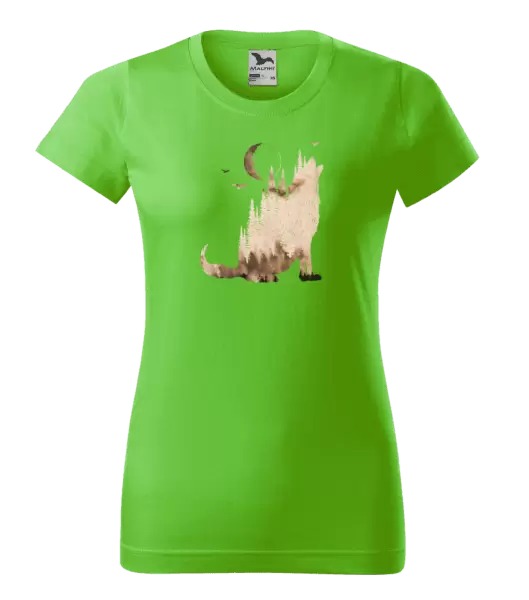 Dámské tričko Vlk v mlze