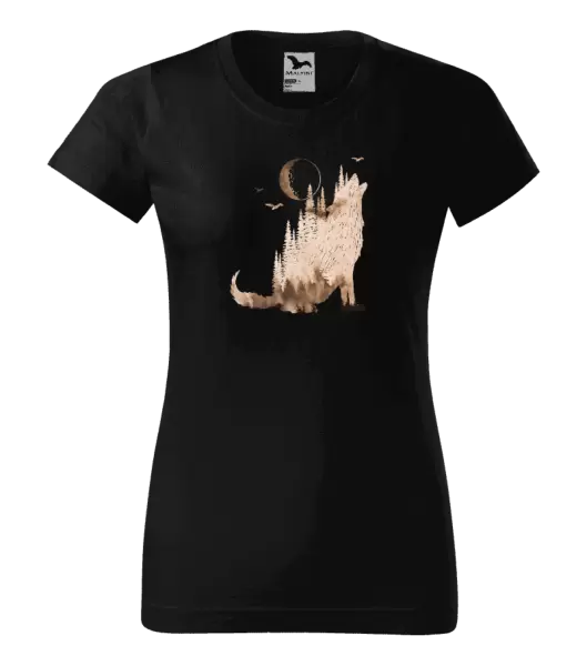 Dámské tričko Vlk v mlze