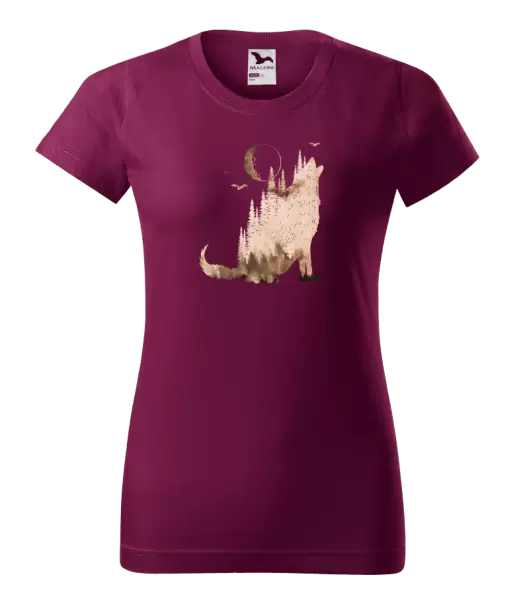 Dámské tričko Vlk v mlze