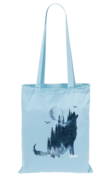 Látková taška Vlk v mlze