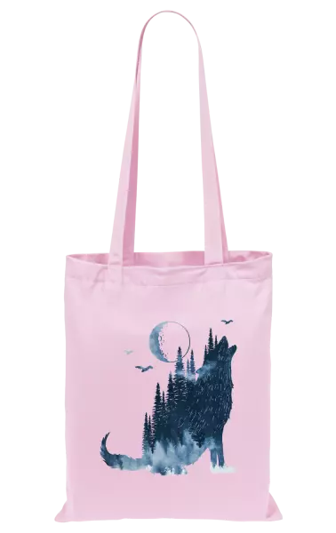 Látková taška Vlk v mlhe