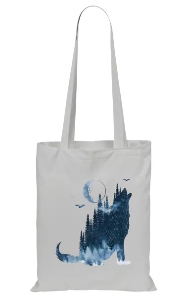 Látková taška Vlk v mlze