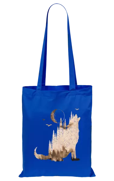 Látková taška Vlk v mlze