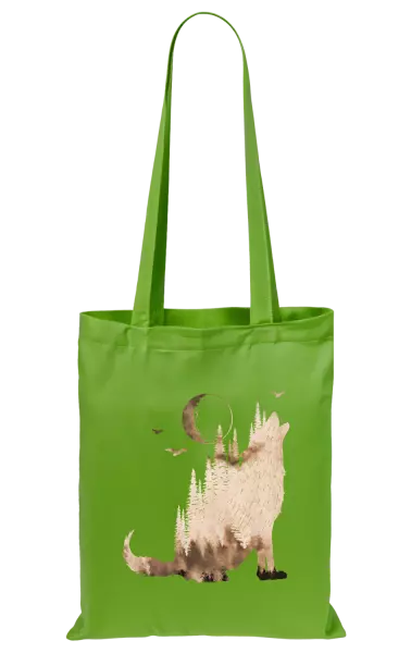 Látková taška Vlk v mlze