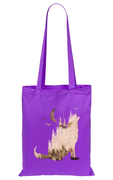 Látková taška Vlk v mlhe