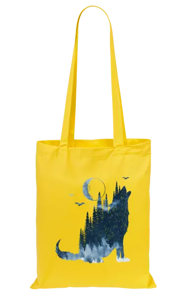 Látková taška Vlk v mlhe