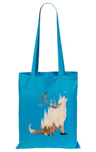 Látková taška Vlk v mlze