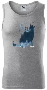 Pánske tielko Vlk v mlhe