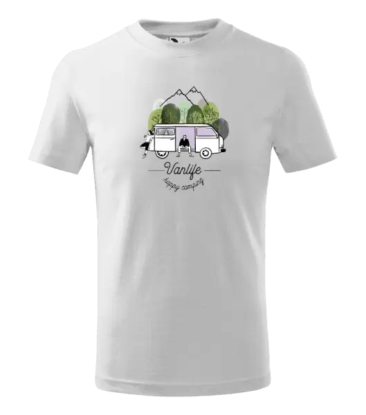 Dětské tričko Vanlife happy camping