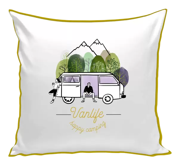 Polštář Vanlife happy camping