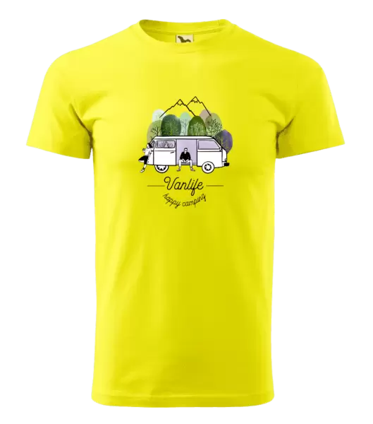Pánské tričko Vanlife happy camping