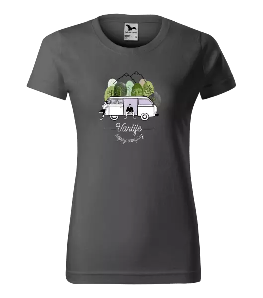 Dámské tričko Vanlife happy camping