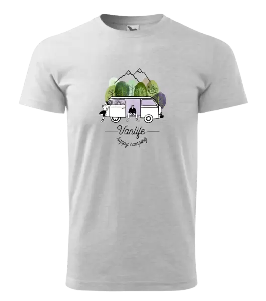 Pánské tričko Vanlife happy camping