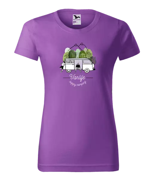 Dámské tričko Vanlife happy camping