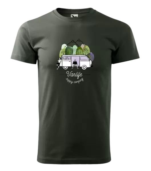 Pánské tričko Vanlife happy camping
