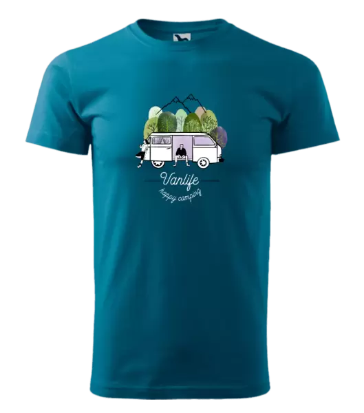Pánské tričko Vanlife happy camping