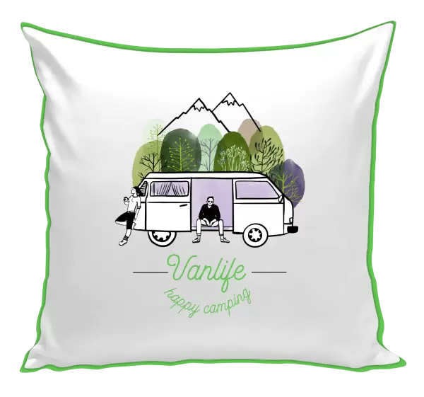 Polštář Vanlife happy camping