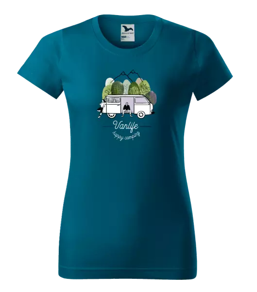 Dámské tričko Vanlife happy camping