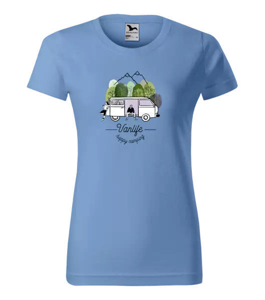 Dámské tričko Vanlife happy camping