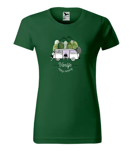 Dámské tričko Vanlife happy camping