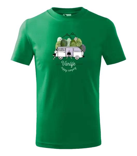 Dětské tričko Vanlife happy camping